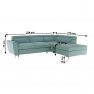 Kinyitható sarok ülőgarnitúra, mentol színű, jobbos, PENNY ROH