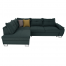 Kinyitható sarok ülőgarnitúra, smaragd Tatum szövet, balos, FELDA Kinyitható sarok ülőgarnitúra, smaragd Tatum szövet, balos, FELDA