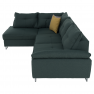 Kinyitható sarok ülőgarnitúra, smaragd Tatum szövet, balos, FELDA Kinyitható sarok ülőgarnitúra, smaragd Tatum szövet, balos, FELDA