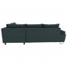 Kinyitható sarok ülőgarnitúra, smaragd Tatum szövet, jobbos, FELDA