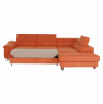 Kinyitható sarokülőgarnitúra, szövet Soro terakota, jobbos, LEGAS Kinyitható sarokülőgarnitúra, szövet Soro terakota, jobbos, LEGAS