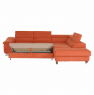 Kinyitható sarokülőgarnitúra, szövet Soro terakota, jobbos, LEGAS Kinyitható sarokülőgarnitúra, szövet Soro terakota, jobbos, LEGAS