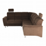 Kinyitható ülőgarnitúra, barna szövet, balos, SANTIAGO