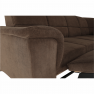 Kinyitható ülőgarnitúra, barna szövet, jobbos, SANTIAGO