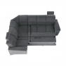 Kinyitható ülőgarnitúra, szürke szövet, balos, SANTIAGO