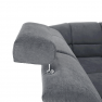 Kinyitható ülőgarnitúra, szürke szövet, balos, SANTIAGO
