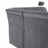 Kinyitható ülőgarnitúra, szürke szövet, balos, SANTIAGO