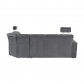 Kinyitható ülőgarnitúra, szürke szövet, balos, SANTIAGO