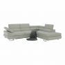 Kinyitható ülőgarnitúra, szövet világosszürke, jobbos, BUTON R
