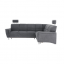 Kinyitható ülőgarnitúra, szürke szövet, jobbos, SANTIAGO Kinyitható ülőgarnitúra, szürke szövet, jobbos, SANTIAGO