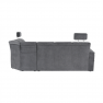 Kinyitható ülőgarnitúra, szürke szövet, jobbos, SANTIAGO Kinyitható ülőgarnitúra, szürke szövet, jobbos, SANTIAGO