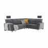 Kinyitható ülőgarnitúra, szürke szövet, jobbos, SANTIAGO Kinyitható ülőgarnitúra, szürke szövet, jobbos, SANTIAGO