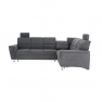 Kinyitható ülőgarnitúra, szürke szövet, jobbos, SANTIAGO Kinyitható ülőgarnitúra, szürke szövet, jobbos, SANTIAGO