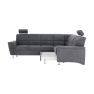 Kinyitható ülőgarnitúra, szürke szövet, jobbos, SANTIAGO Kinyitható ülőgarnitúra, szürke szövet, jobbos, SANTIAGO
