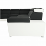 Sarokülőgarnitúra, fehér/fekete, balos, MARBELA Sarokülőgarnitúra, fehér/fekete, balos, MARBELA