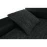Sarokülőgarnitúra, fekete/fekete melír, TRAMP