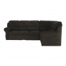 Szétnyitható sarokülőgarnitúra, barna, jobbos, MORAG