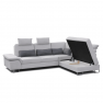 Szétnyitható sarokülőgarnitúra, világosszürke/sötétszürke, jobbos, DAFY Szétnyitható sarokülőgarnitúra, világosszürke/sötétszürke, jobbos, DAFY