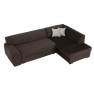 Ülőgarnitúra, barna, jobbos, MINERVA NEW