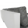 Ülőgarnitúra, műbőr fehér/szövet szürke melír, TONIKS