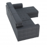 Ülőgarnitúra, szürke szövet, jobbos, KAZARA SAROK KIS