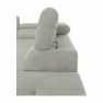 Ülőgarnitúra, szövet világosszürke, jobbos, BUTON P