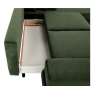 Ülőgarnitúra, zöld, jobbos kivitel, SELBY