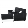 ülőgarnitúra, textilbőr fehér/szövet fekete, jobbos, MARUTI
