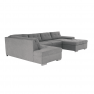 Kanapé, szürke, bal, PORTOS U Kanapé, szürke, bal, PORTOS U