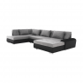 Kanapé, szürke/fekete, bal, LIBERTO U