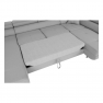 Sarokülőgarnitúra, világosszürke, jobbos kivitel, AMARETO U