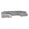 Sarokülőgarnitúra, világosszürke, jobbos kivitel, AMARETO U