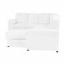 U alakú ülőgarnitúra, textilbőr fehér, jobbos, BITER U U alakú ülőgarnitúra, textilbőr fehér, jobbos, BITER U