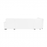 U alakú ülőgarnitúra, textilbőr fehér, jobbos, BITER U U alakú ülőgarnitúra, textilbőr fehér, jobbos, BITER U