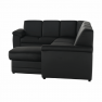 U alakú ülőgarnitúra, fekete textilbőr, jobbos, BITER U U alakú ülőgarnitúra, fekete textilbőr, jobbos, BITER U