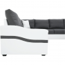 ülőgarnitúra U alakban, fehér/szürke, jobbos, OREGON NAGYSAROK