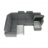 Ülőgarnitúra U alakban, szövet szürke, jobbos, BORN U Ülőgarnitúra U alakban, szövet szürke, jobbos, BORN U