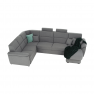 Ülőgarnitúra U alakban, szövet szürke, jobbos, BORN U Ülőgarnitúra U alakban, szövet szürke, jobbos, BORN U