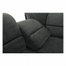 Ülőgarnitúra, műbőr fekete/szövet sötétszürke, balos, SANTIAGO U