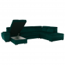 Ülőgarnitúra, smaragd, balos, LAMORA U Ülőgarnitúra, smaragd, balos, LAMORA U