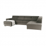 Ülőgarnitúra, szürkésbarna taupe, balos, LAMORA U Ülőgarnitúra, szürkésbarna taupe, balos, LAMORA U