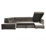 Ülőgarnitúra, szürkésbarna taupe, jobbos, LAMORA U