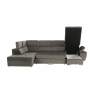 Ülőgarnitúra, szürkésbarna taupe, jobbos, LAMORA U