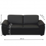 3- személyes kanapé támasztékokkal, textilbőr fekete, BITER 3- személyes kanapé támasztékokkal, textilbőr fekete, BITER