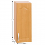 Konyhaszekrény, felső, jobb, égerfa LORA MDF NEW KLASIK W30 / 735