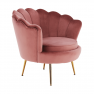 Fotel Art-deco stílusban, rózsaszín Velvet anyag/gold króm-arany, NOBLIN Fotel Art-deco stílusban, rózsaszín Velvet anyag/gold króm-arany, NOBLIN