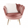 Fotel Art-deco stílusban, rózsaszín Velvet anyag/gold króm-arany, NOBLIN Fotel Art-deco stílusban, rózsaszín Velvet anyag/gold króm-arany, NOBLIN