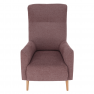 Füles fotel, fáradt rózsaszín/tölgy, SAMY