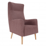 Füles fotel, fáradt rózsaszín/tölgy, SAMY