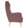 Füles fotel, fáradt rózsaszín/tölgy, SAMY